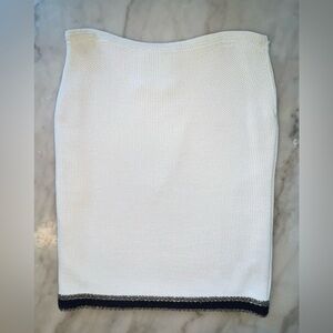 NWT St. John Cream Wool Knit Silk lined Pencil Skirt – Size 14